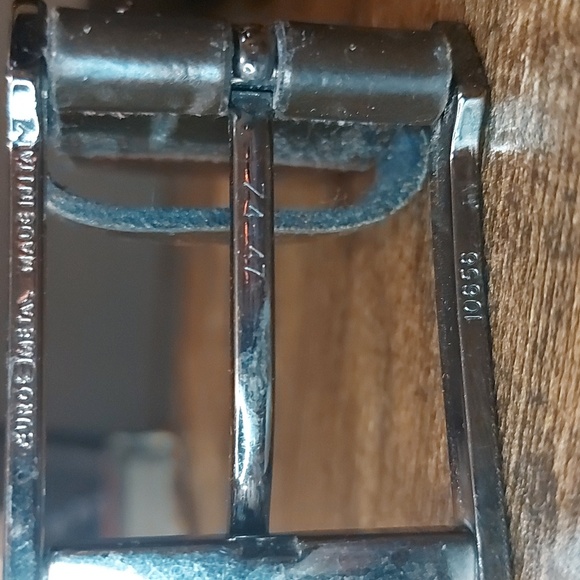 Men's EuroMetal Leather Belt - Picture 4 of 4